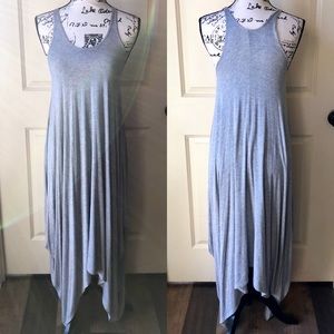 Gray Asymmetrical Tank Dress